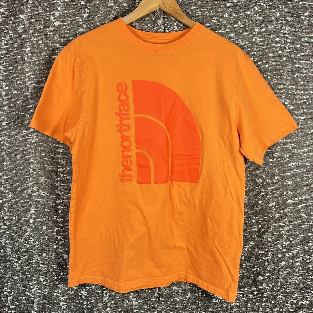 The North Face Men's‎ Short-Sleeve Jumbo Half Dome Orange Shirt Tee Size Large